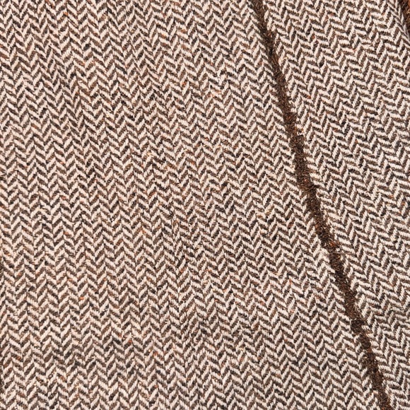 LOFT (Ann Taylor) Brown Herringbone A-Line Skirt - Picture 6 of 8